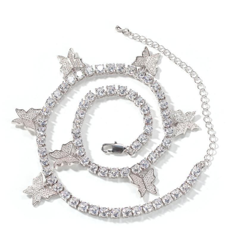 

Chains Hiphop Zircon Tennis Chain Necklace High Quality Fashion Clavicle
