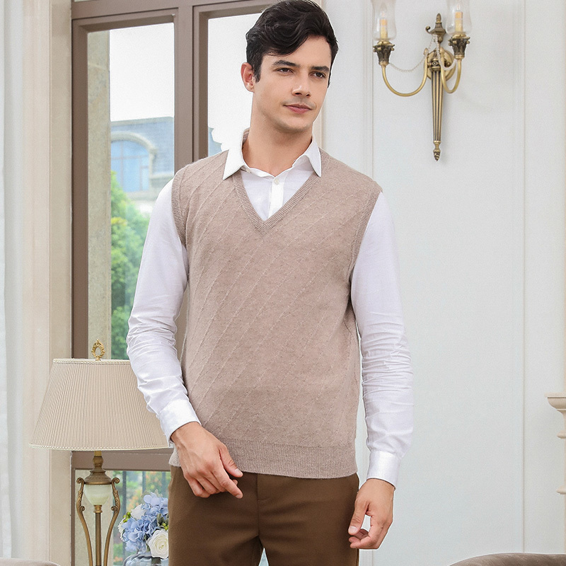 

2021 High quality Superior No Lungs for Man 100% Cashmere Naughty Jumpers Pure Bluffs Garnish on Hot Sales Clothes 107Z, Camel