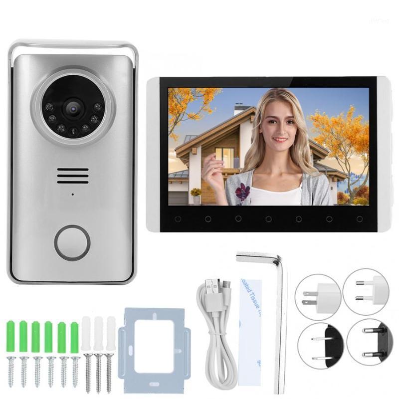 

7in TFT LCD 2.4G Wireless Visual Doorbell Night Vision Video Door Phone Intercom Door Security System 100-240V Hot1