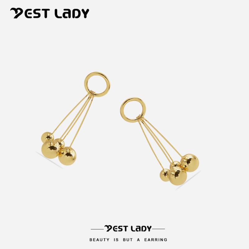 

Best Lady Novo Gold Colour Copper Drop Earrings For Women 2020 Hot Fashion Jewelry Ball Dangle Ear Bijoux Statementv Wholesale