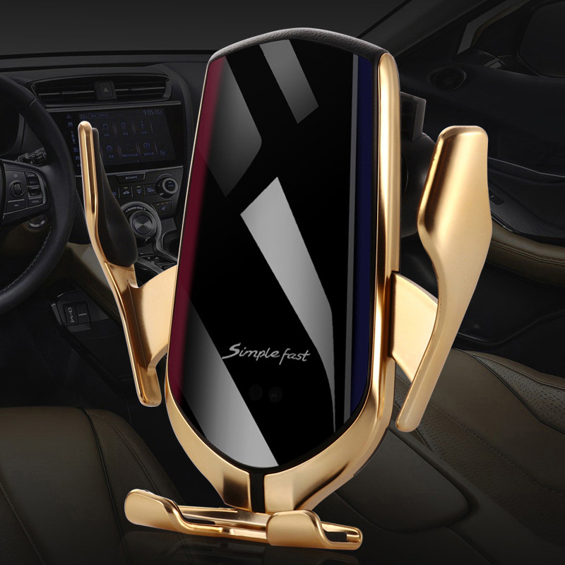 

Hot Selling Fashionable Automatic Clamping R2 Car Wireless Charger Fast Quick Infrared Induction Qi 15W Wireless Charger Car Phone Holder R2