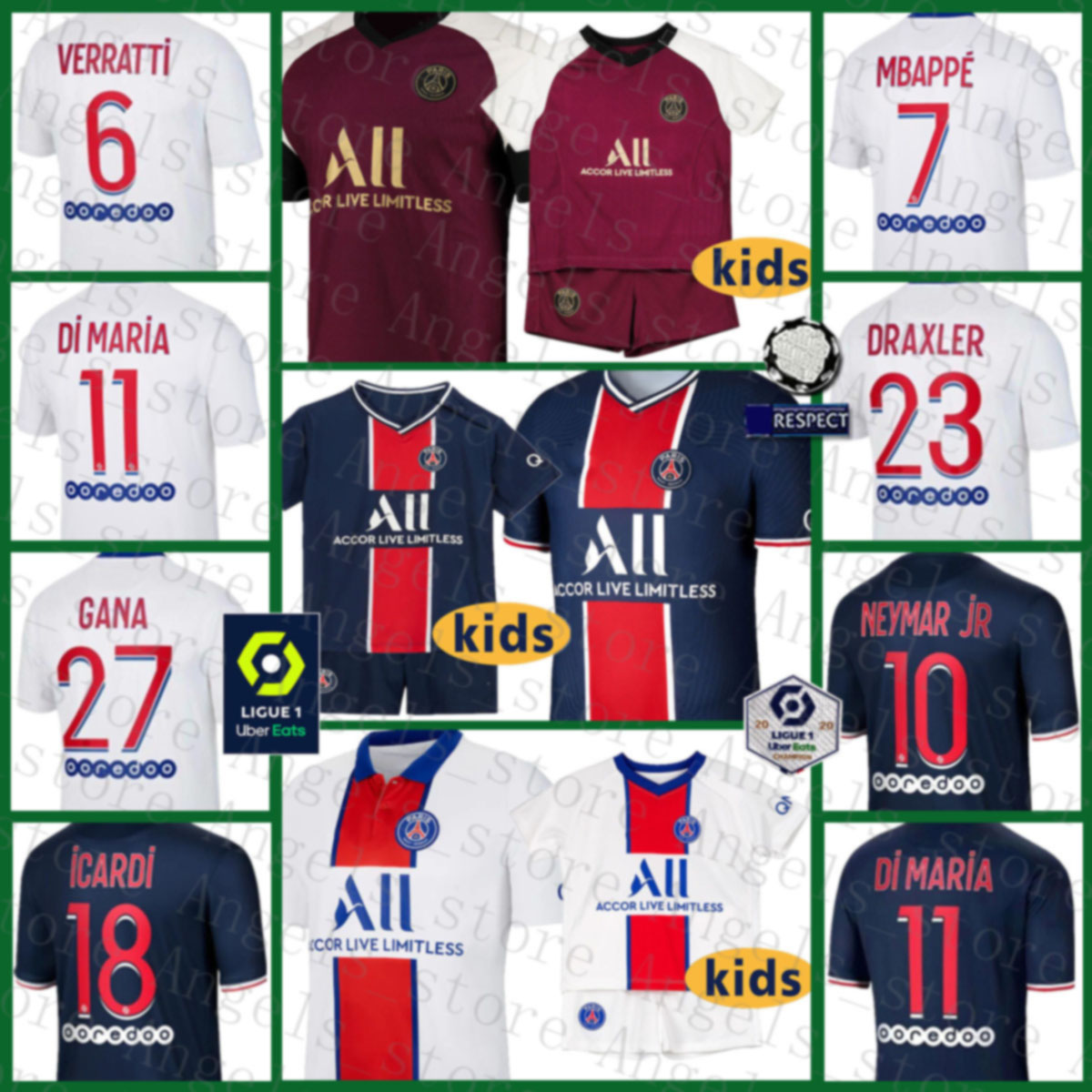 

Men' 7 MBAPPE Kids Kits 23 DRAXLER uniforms 8 PAREDES Soccer Jersey Paris Saint Germain Football Shirt KIMPEMBE maillot de foot CAVANI, Mens-bali