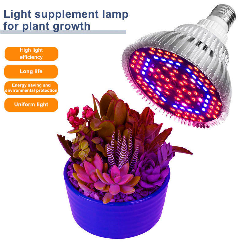 

New Design LED Grow Light Full Spectrum 30W/50W/80W E27 LED Growing Bulb for Indoor Hydroponics Flowers Plants LED Growth Lamp