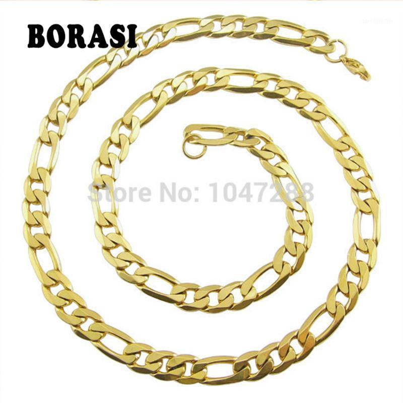 

Custom Size 6mm 8mm size 20" - 36" Long Women And Men Necklaces Jewelry Stainless Steel Figaro Chain Fashion Jewelry1