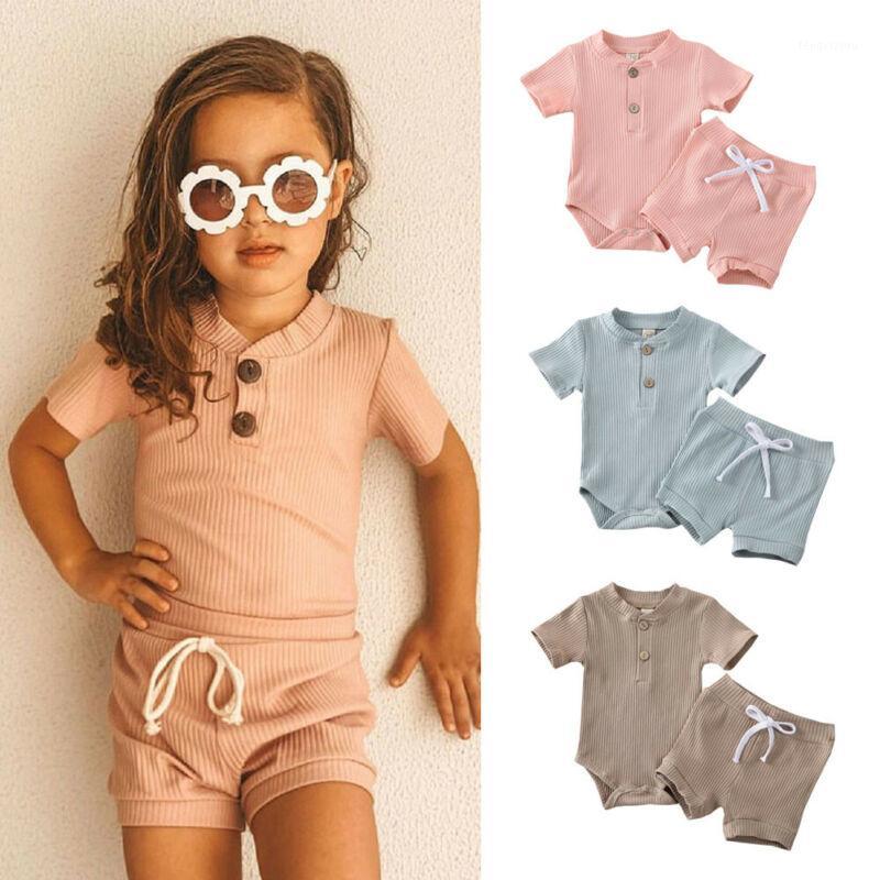 

UK Newborn Kid Baby Boy Girl Clothes Romper Bodysuit Shorts Outfits Summer Set1, Blue