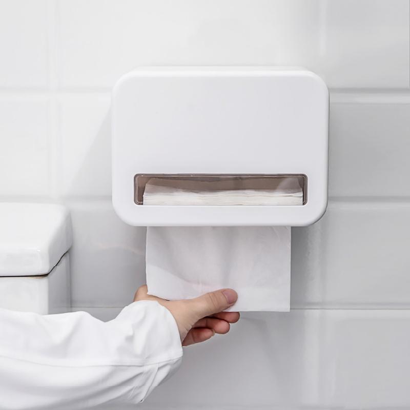 

Toilet Tissue Box Non Perforated Wall Mounted Waterproof Paper Drawing Roll Box Wall Mounted Plastic Waterproof Toilet Roll