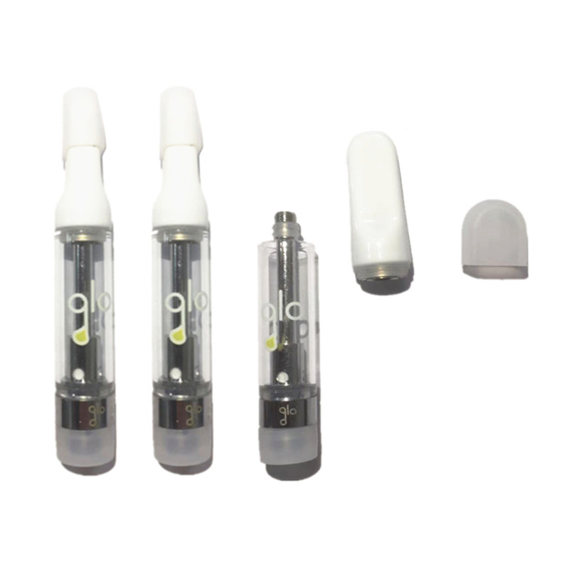 

GLO Extracts Carts 0.8ml 1ml Ceramic Coil Vape Cartridges 510 Thread Thick Oil Glass Tank Empty Atomizer In Stock