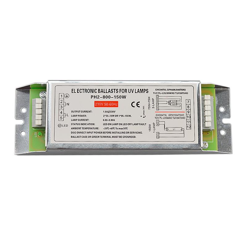 

150W electronic ballast PH2-800-150W exhaust gas treatment UV light oxygen tube UV rectifier 2/75
