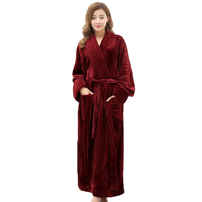 

2021 New Korean Style Hot Autumn Terry Kimono Thicken Loose Sweater Long Sleeve Cleavage with Sashes Ladies Bathrobes Cfb1, Purple men.