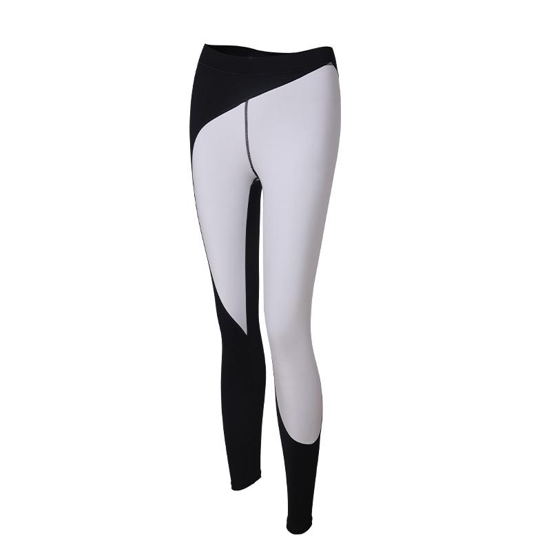 

Seamless Yoga Leggings Color Patchwork Slim Pants Stretchy Workout Push Up Sports Pants Fitness Running Casual Outdoor Trousers, Black white pants