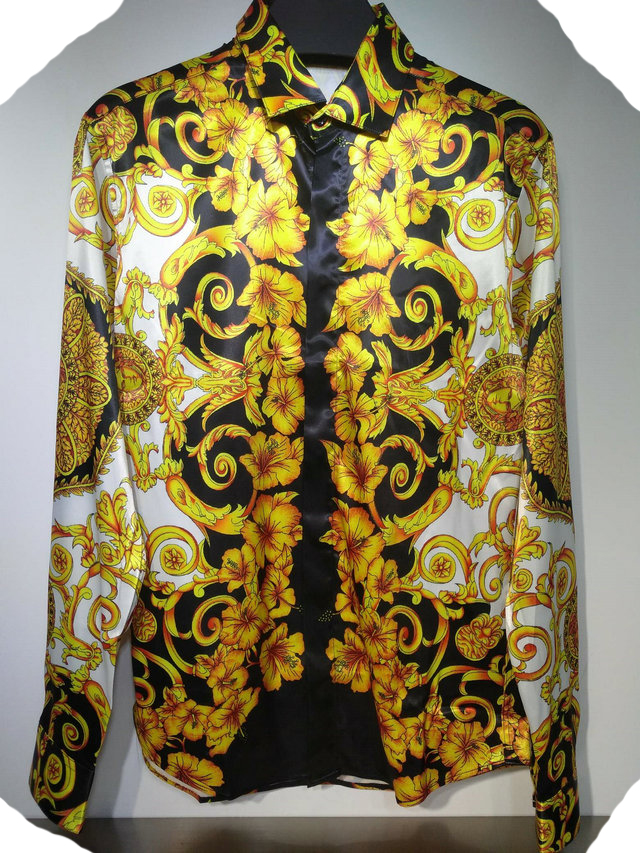 

Men's Dress Shirts Designers Menswear Fashion Society Red check Men Solid Color Business Casual Long Sleeve M-3XL