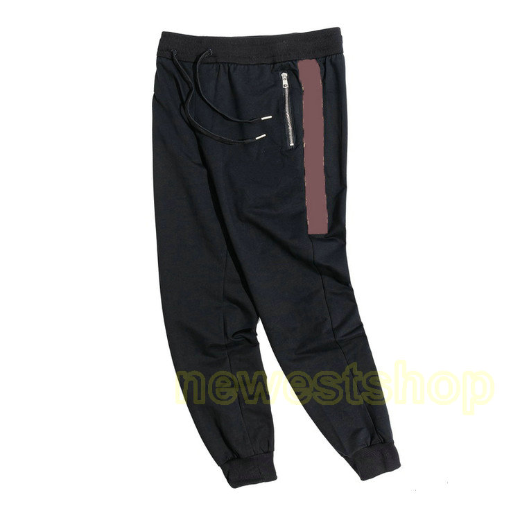 

designer Sweatpants Mens paris flat embroidery pant Letters flowers cargo Pants famous casual cotton joggers zipper trousers, Black