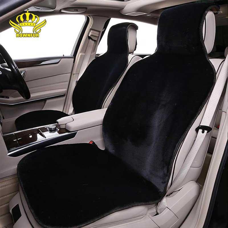

Faux car seat covers white universal auto cape interior 5 seats comfortable luxury winter Artificial car seat cushion1
