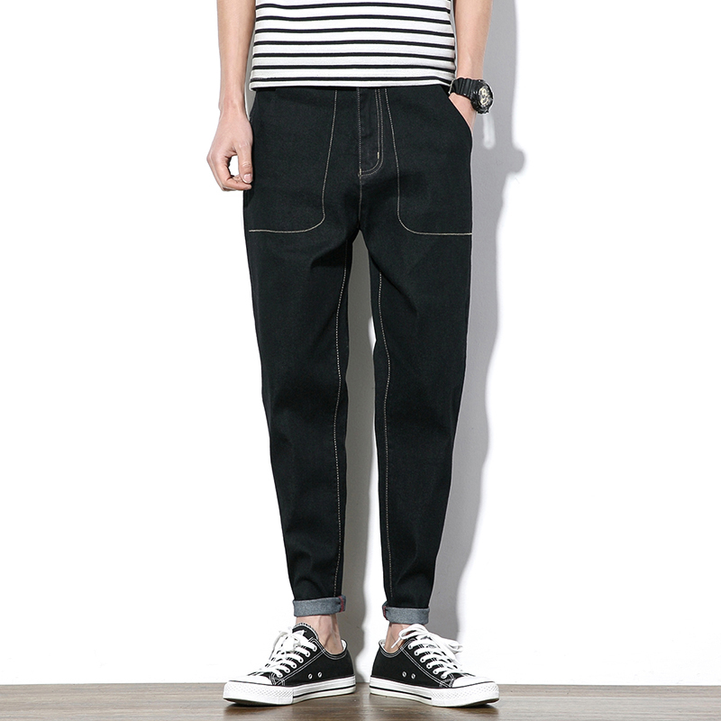 

Men 2020 Fancy Jeans Weary Black Hare Blue Vintage Men's Cause Denim Pants Plus Size -42 Y298