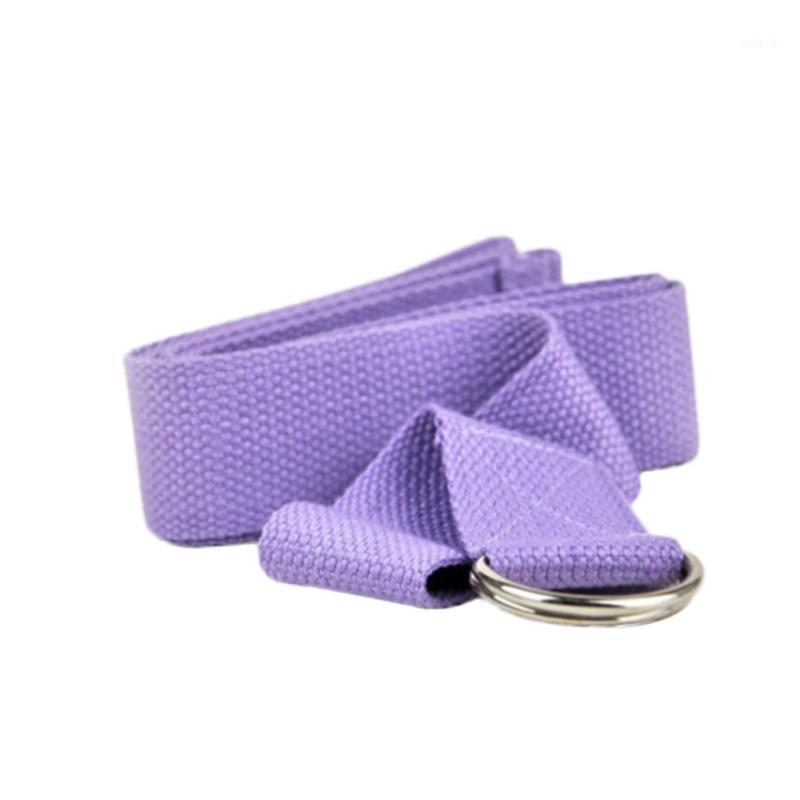 

Cotton Yoga Stretch Belt Multi-functional Fitness Resistance Band Durable Yoga Strap(Light Purple)1