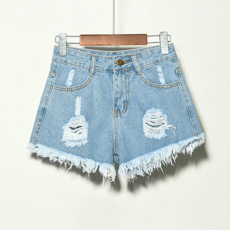 

Fashion Tassel Denim Shorts Summer Women Casual Mid Waist Cotton Sexy Jean Short Fashion Button Pockets Shorts, Dark blue a