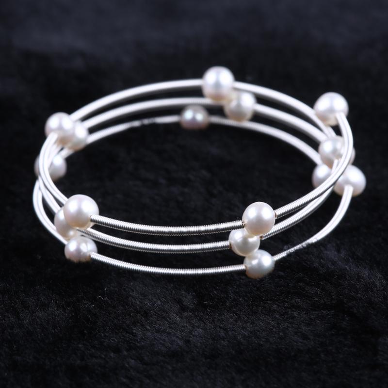 

Wholesale custom freshwater pearl bangle