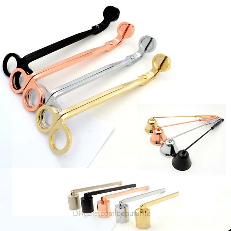 

Candle Wick Trimmer Cutter Wick Dipper Stainless Steel Snuffers 17cm Rose Gold Scissors Oil Lamp Trim Cutter Snuffer Tool Hook Clipper Cover