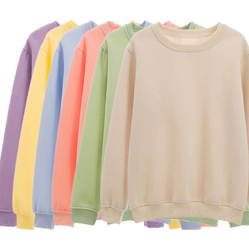 

Basic Hoodie for Women Streetwear Female Spring Autumn Solid Colour Hoodies Casual Sweatshirt Hip Tops Sudadera Mujer, White