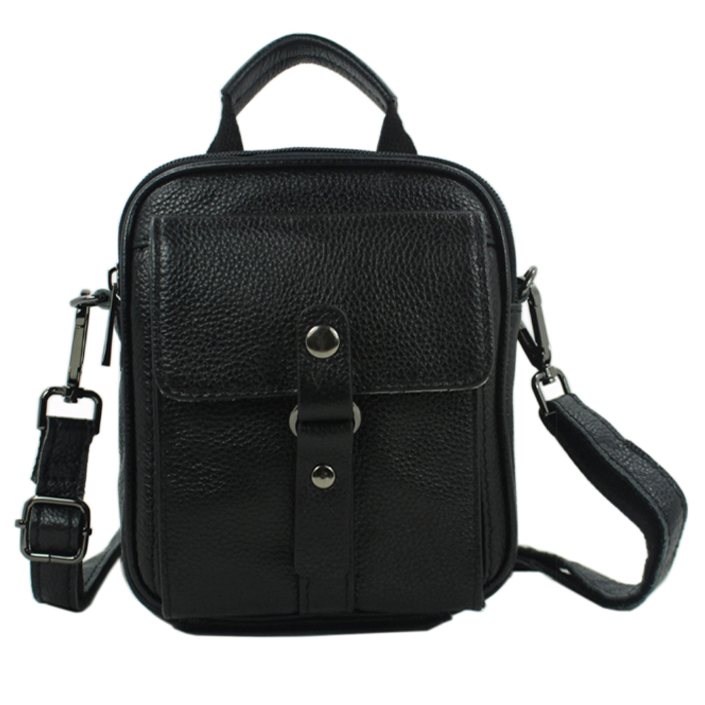 

black fashion genuine messenger of men small leather shoulder bags