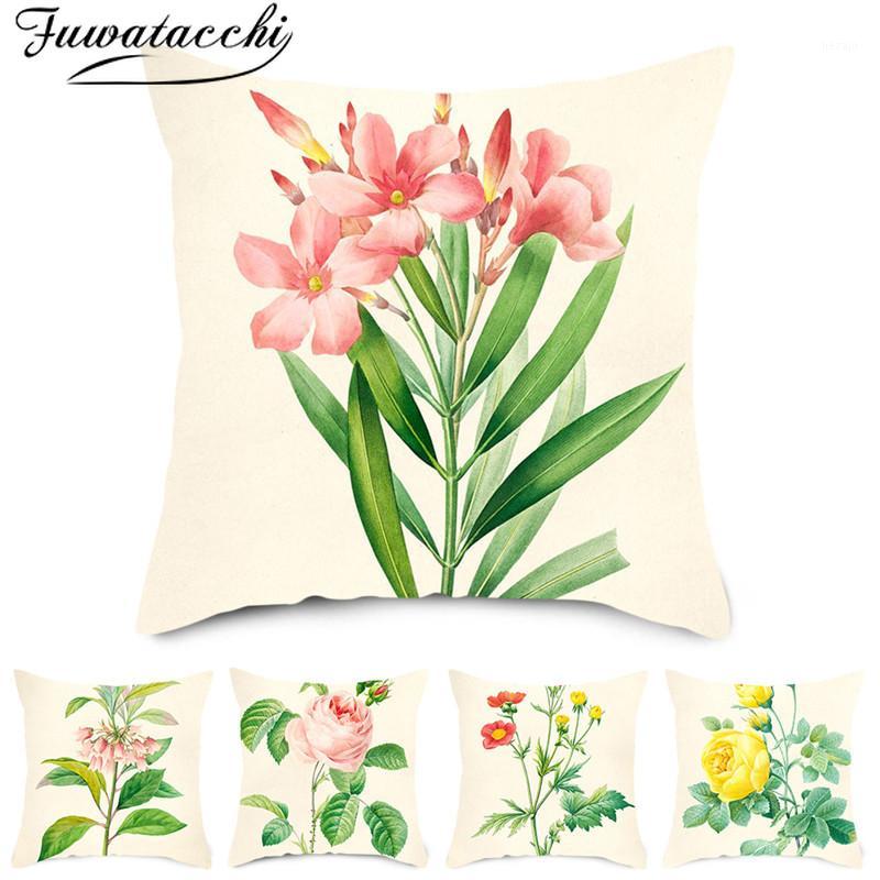 

Fuwatacchi Spring Flower Pattern Pillow Covers Peony Plum Blossom Gift Cushion Cover for Home Sofa Decorative Pillowcase 45*45cm1, Fpc000064