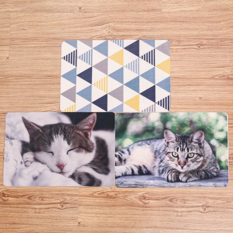 

Cat Printed Waterproof Pet Cat Litter Mat Foldable EVA Double-Layer Cats Mat Bottom Non-slip Litter Layer Catcher