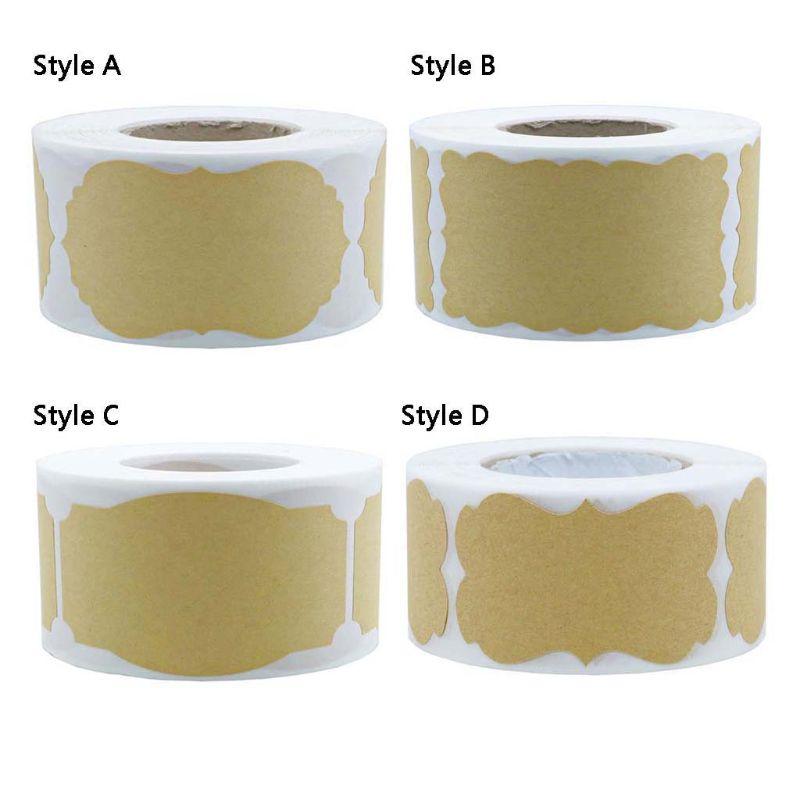 

250pcs DIY Blank Kraft Label Handmade Baking Seal Stickers Gift Tag for Jar