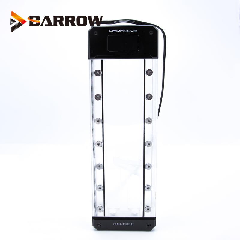 

BARROW Length 150mm/200mm/250mm Reservoir Acrylic Square Intelligent Water Tank Magic Coolant PMMA Tank 5V Aurora Light to AURA