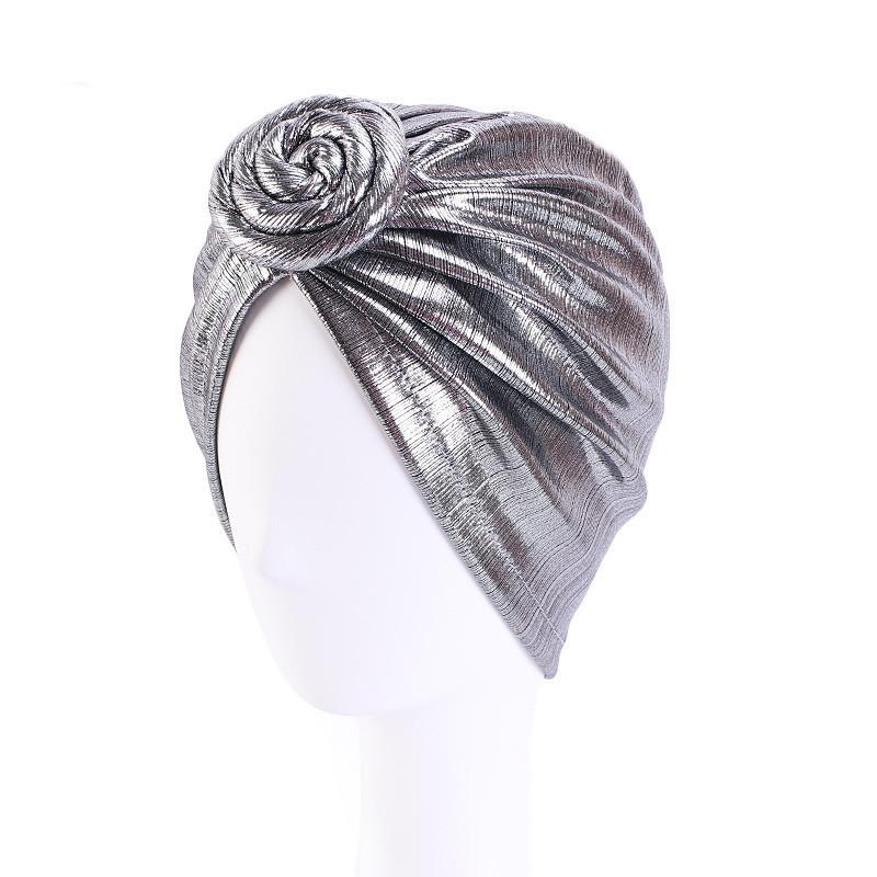 

2020 New Ladies Hot Gold Pan Flower Headscarf Hat Hot Gold Pan Flower Headscarf Cap Toe Cap National Wind Pullover, Gd