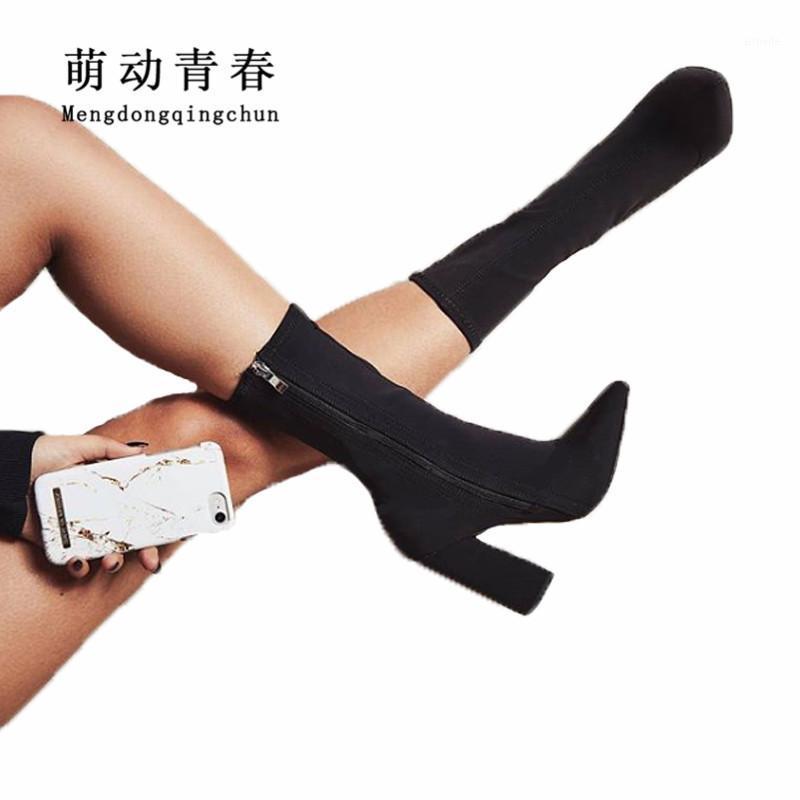 

Plus Size Women Boots Fashion Women Autumn Winter Pointed Toe Ankle Boots Sexy Ladies Warm Party Motorcycle Bootie Zapatos1, Black