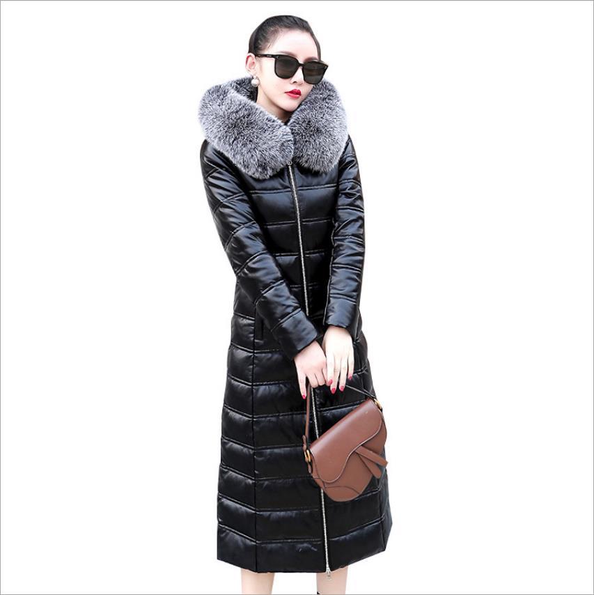 

Real leather 90% duck parkas winter coat hot thick fashion female plus fox skin with hood down f776 jacket, Beige.