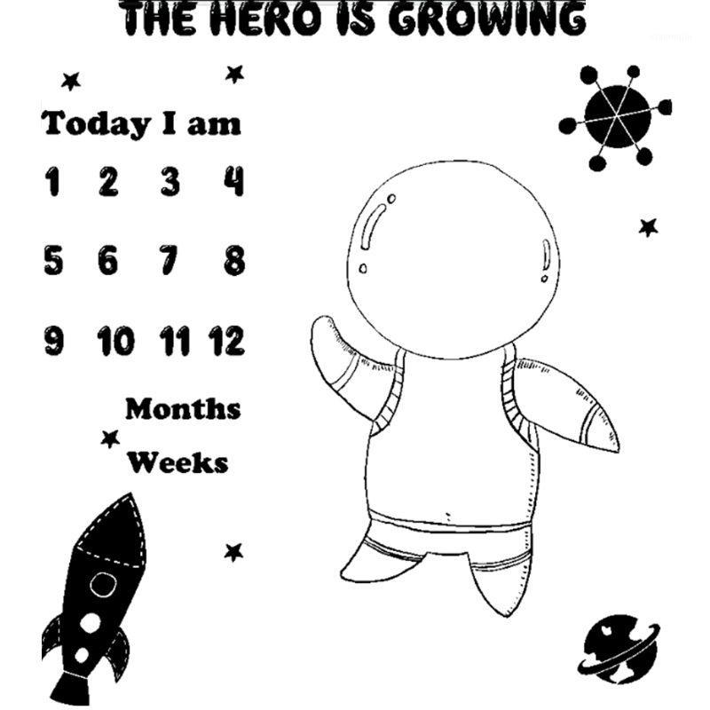 

Baby Milestone Blanket Newborn Photo Background Cloth Infants Monthly Record Growth Photography Props1, Green