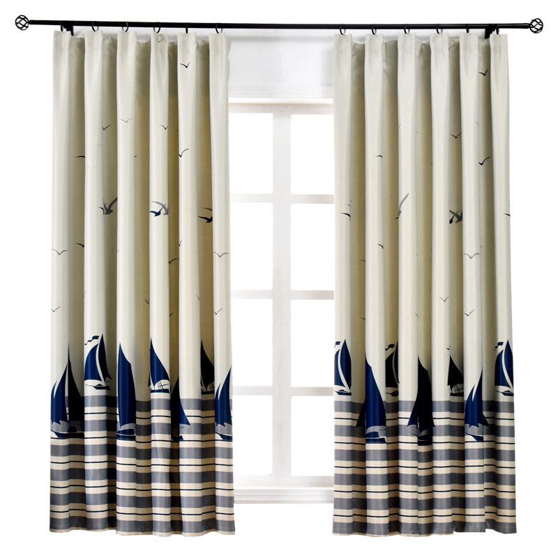 

Modern Printed Tree Short Curtains for Kids Bedroom Children's Room Window Treatments Drape for Living Room, Curtain 1pc