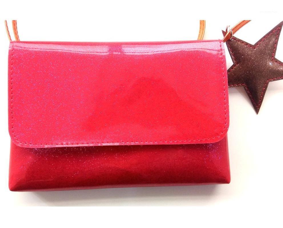 

2020 new ladies coin purse multifunctional mini messenger bag solid color square wallet women's1, Rose red