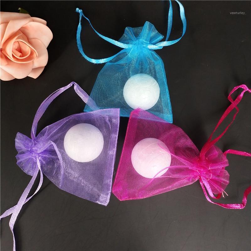 

50PCs Drawstring Organza Jewelry Bags Wedding Christmas Pouches Bag For Gift Jewelry Packaging Supplies Communion Decor 5z1