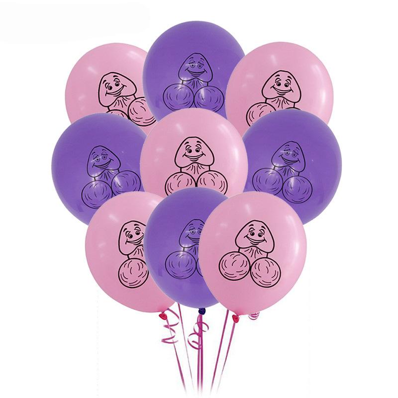 

10pcs funny penis latex balloons Bachelorette party balloon dick ballon hen party decoration adult supplies ballon 12inch