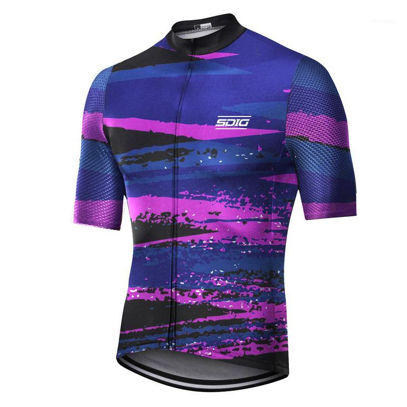 

New 2020 SDIG Men Cycling Jersey MTB bike short sleeve bicycle tops Breathable Outdoor Sportswear maillot ropa ciclismo1, Picture color
