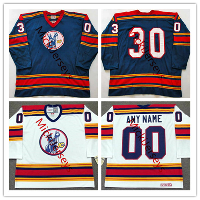 

Cucstom 1975 VINTAGE Kansas City Scouts hockey Jersey DENIS HERRON STEVE DURBANO WILF PAIEMENT SIMON NOLET Bill McKenzie Kansas City Jersey, White