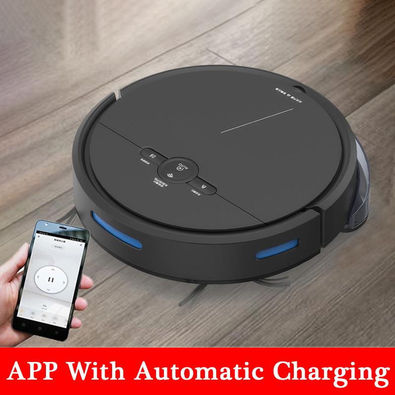 

Robot Vacuum Cleaner With Water Tank Automatic Recharge Wet Mop APP Remote Control Vacuum Cleaner Time Scheduled Auto-Charge