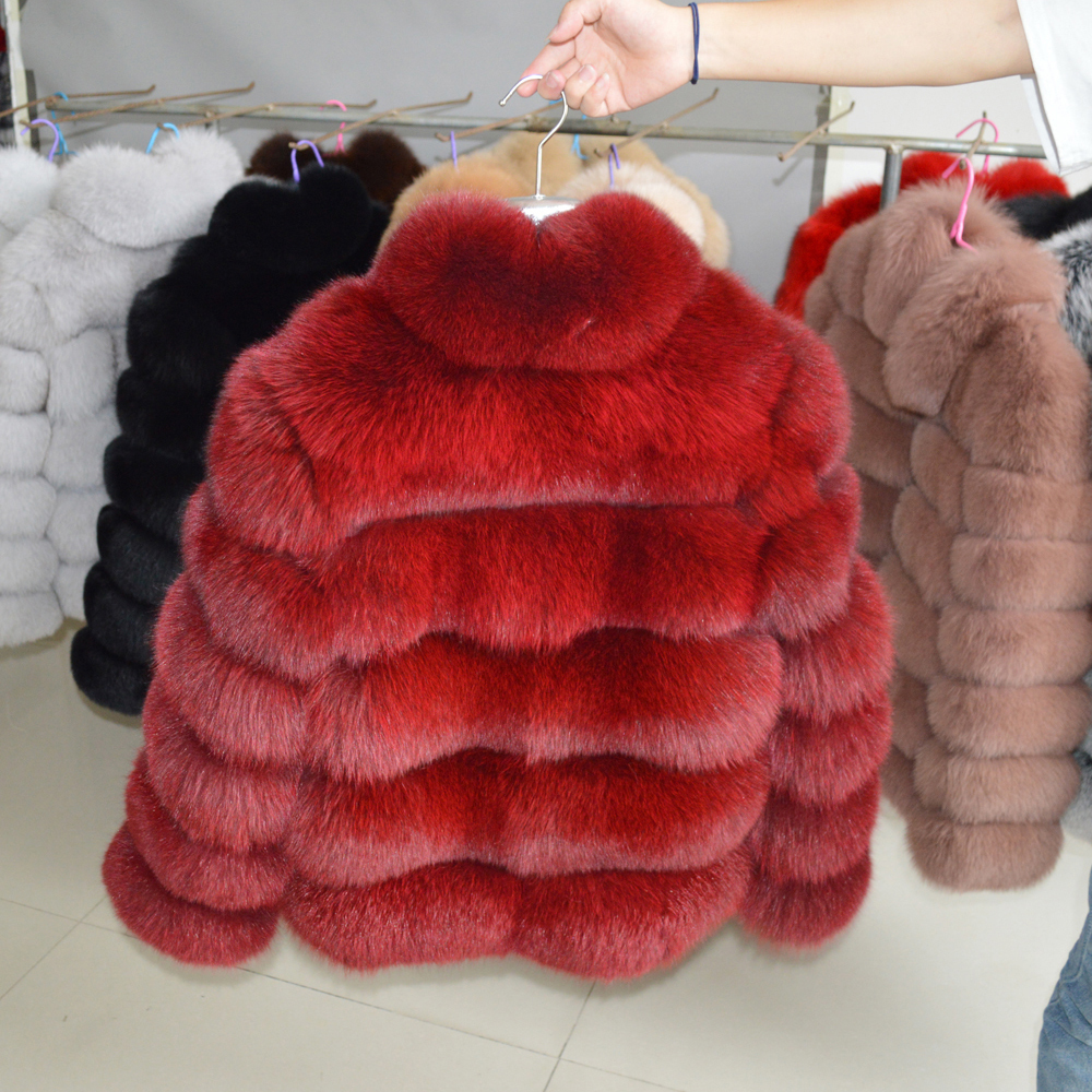 

Good quality marks women hot thick winter genuine great natural coat real fox fur coats, Natural fox white