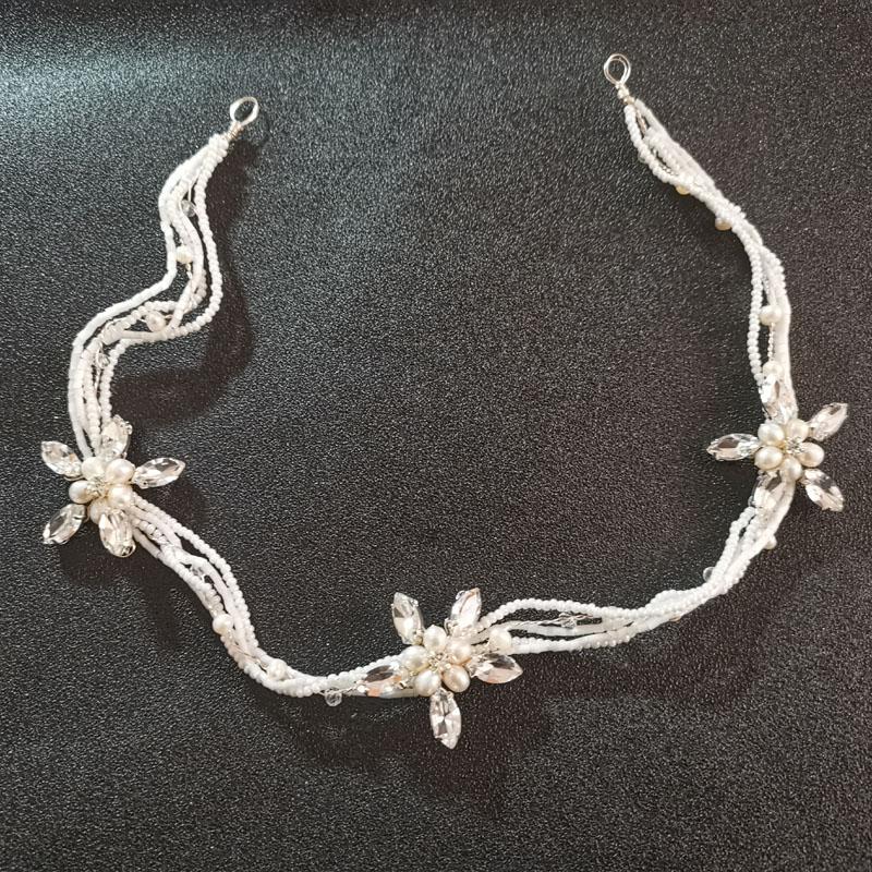 

Hair Clips & Barrettes SLBRIDAL Handmade Slver Crystal Rhinestones Freshwater Pearls Wedding Headband Vine Bridal Accessories Women Jewelry
