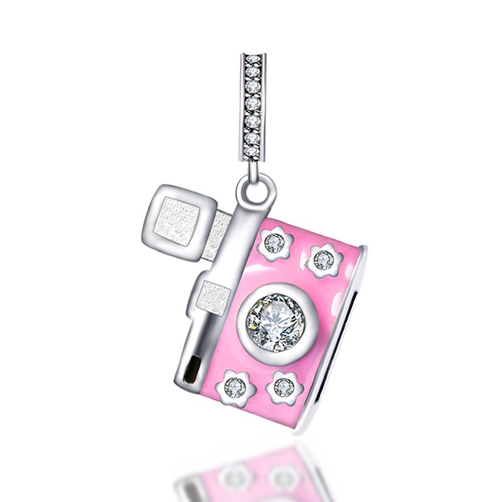 S925 Sterling Silver Drop Record Silver Pendant Beads Bracelet Diy Hand Loose Charms Beads Accessories Charm Wholesale-image-614388338