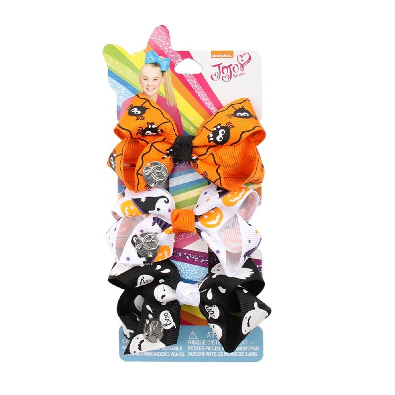 

3pcs/set Fashion Ribbon Big Large Print Hair Bow with Clips For Girls Hair Accessories Handmade Headwear DIY Kids Best Gifts