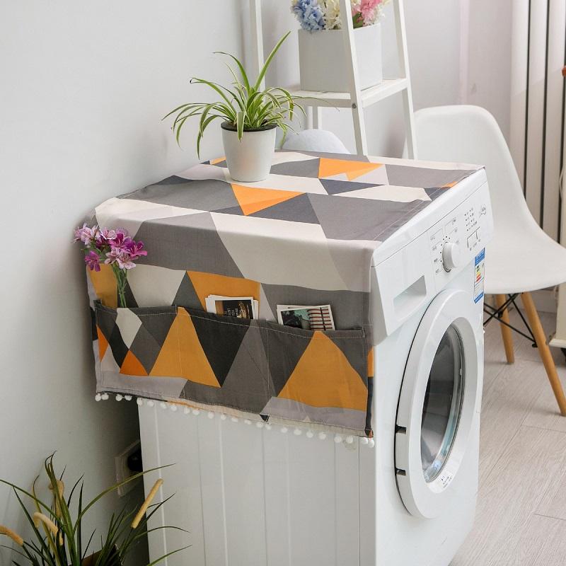 

Nordic geometry multi-purpose towel cloth washing machine bedside table cloth refrigerator cover fabric dust cover