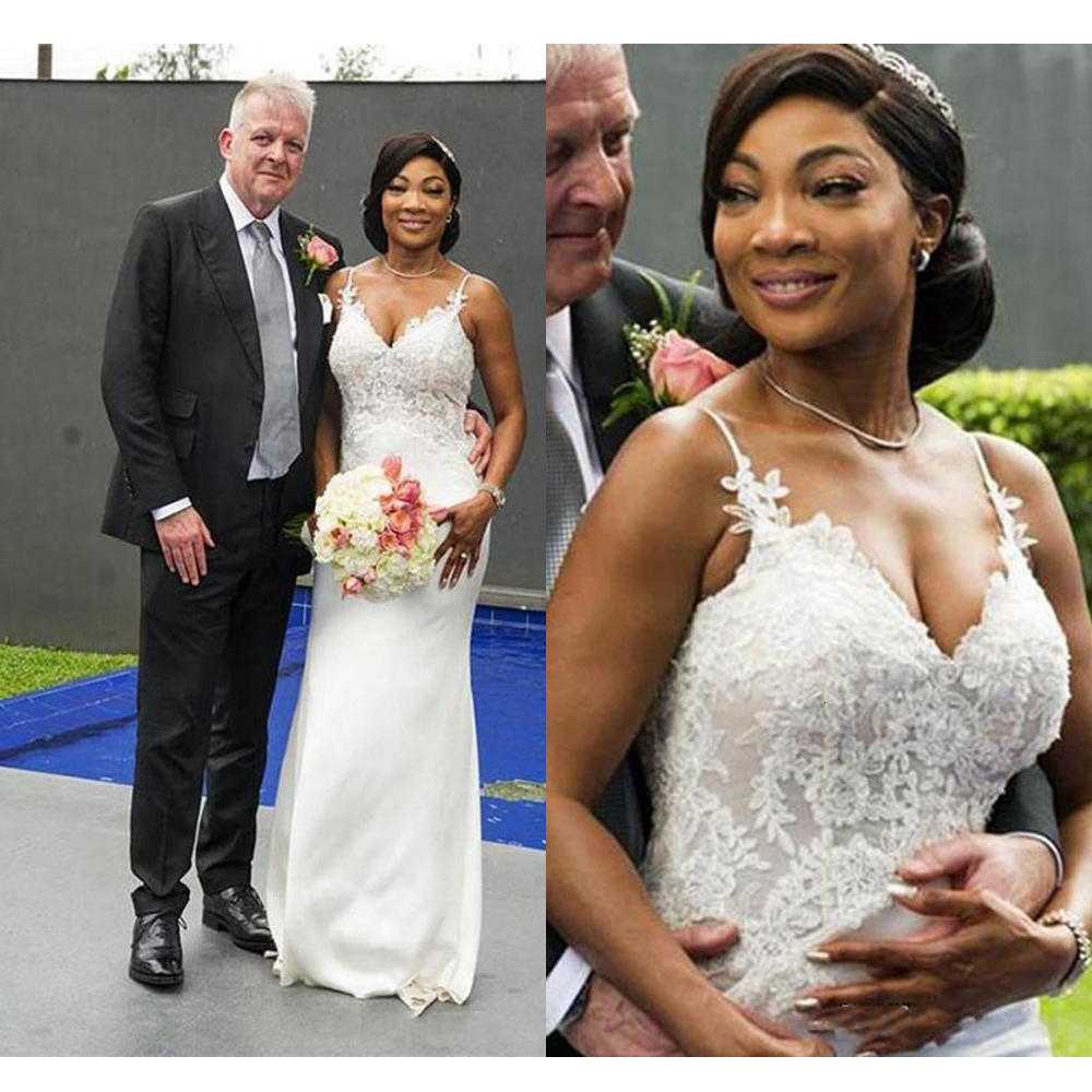 

2021 New Simple Mermaid Wedding Gowns Backless Garden Country Beaches Dressed As Novice Bride 63XI, Ivory