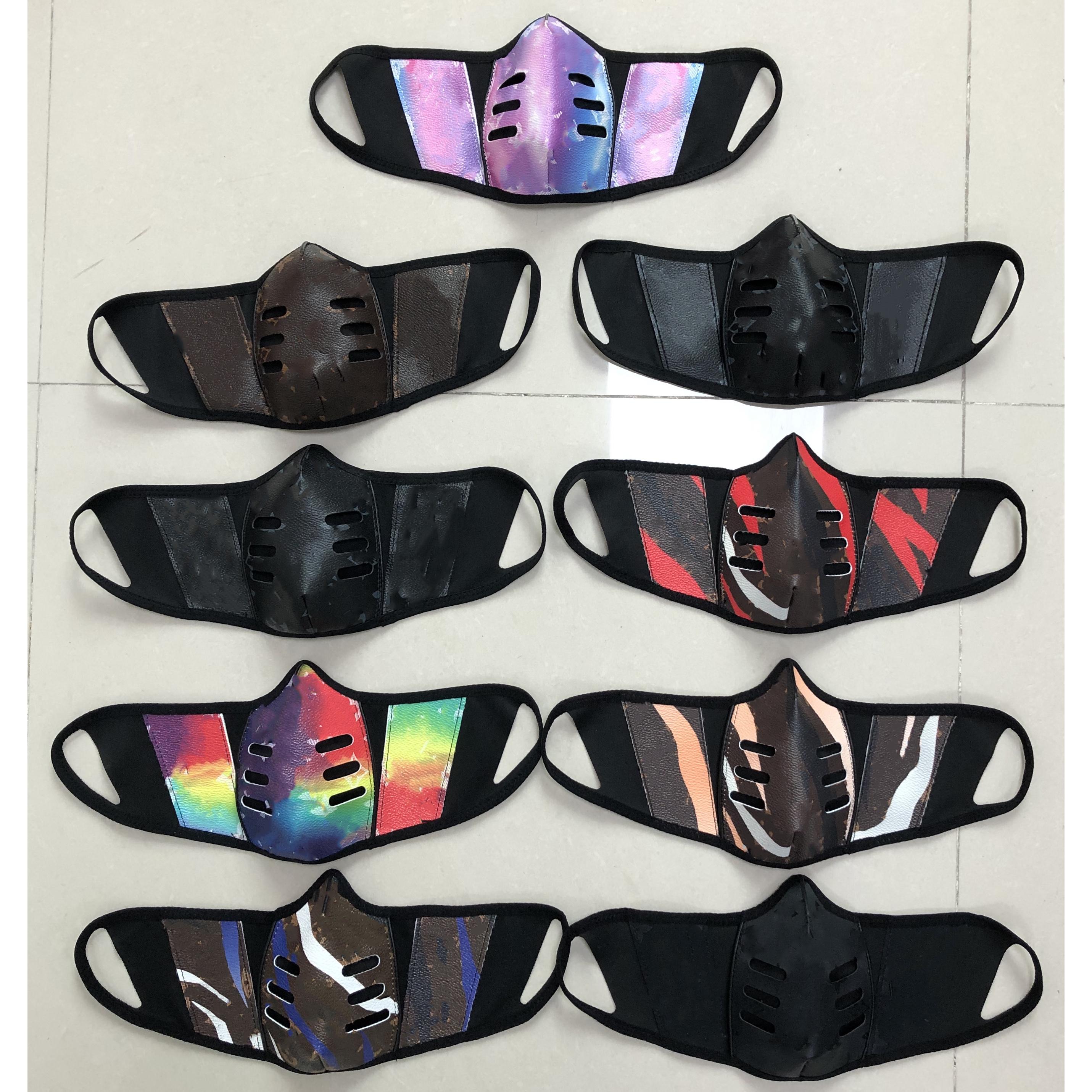 

2020 Designer Face Masks Reusable And Washable Face Masks Luxury Designer Face Mask Dust-proof and Anti-haze Outer Leather Material w-00607