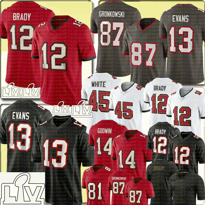

Brady 12 Tom Brady Jersey 13 Mike Evans 87 Rob Gronkowski 14 Chris Godwin Jersey Devin White Leonard Fournette Jones II Football Jerseys, Women {haidao}