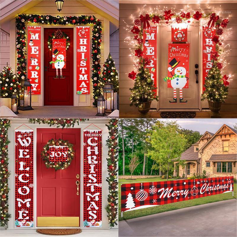

Christmas Decorations for Home Porch Sign Merry Christmas Decorative Door Banner Hanging Xmas Ornaments Navidad 2020 Natal 20211