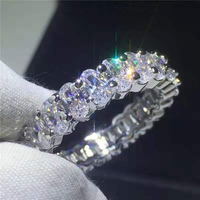 

Womens Ladies Heart stones Ring Sparkling Jewelry Princess Cut White CZ Diamond Promise Wedding Bridal Band Ring Gift for Women