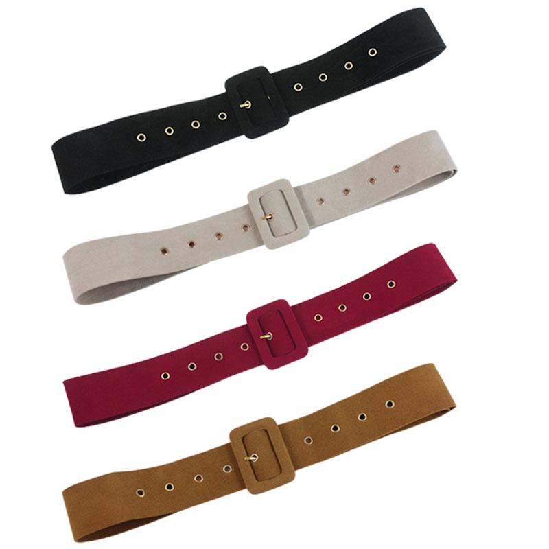

Flash Sale Buckle Belt For Women Luxury Designer Black Long Personality Fabric Belt Lady Dress Party Decorative Jean 132CM
